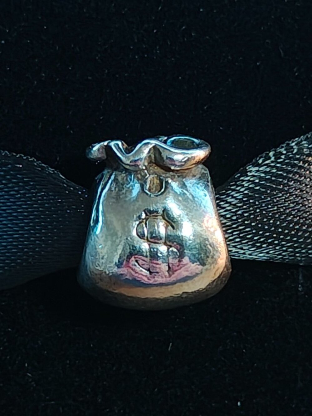 Authentic Pandora Retired Money Bag Charm 790332 Sterling Silver